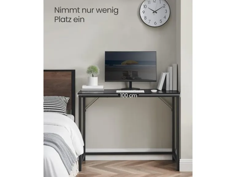 VASAGLE Tisch 100 x 50 x 76 cm Schwarz