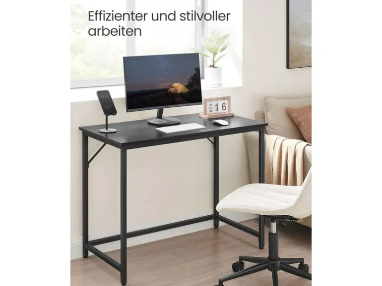 VASAGLE Tisch 100 x 50 x 76 cm Schwarz