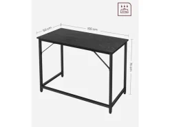 VASAGLE Tisch 100 x 50 x 76 cm Schwarz