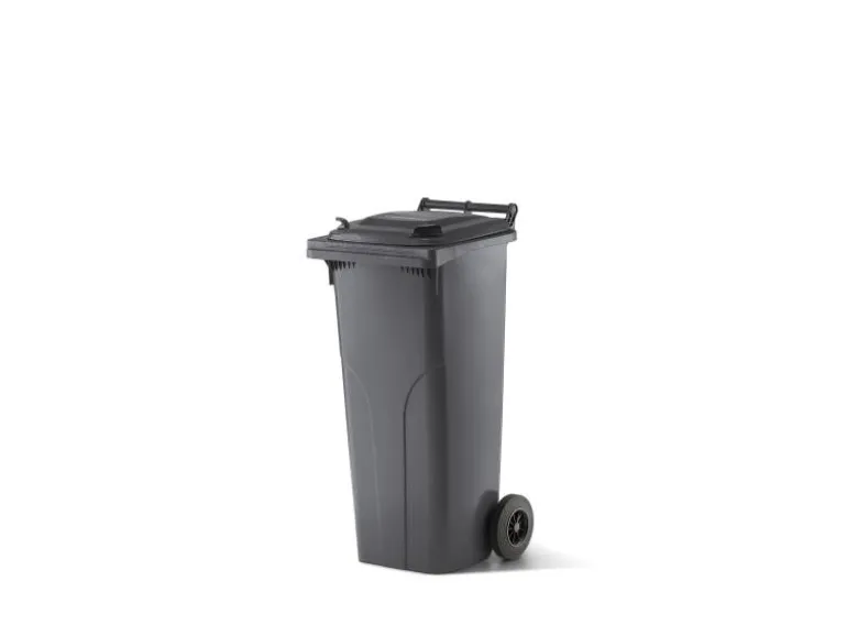 Verwo Kunststoffcontainer mit Deckel 140 l, Anthrazit