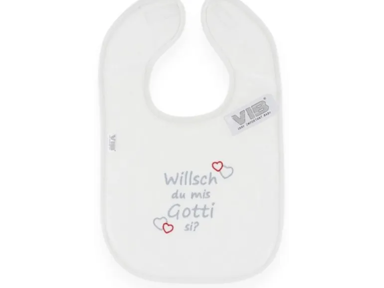 Very Important Baby Lätzchen Willsch du mis Gotti si? Weiss
