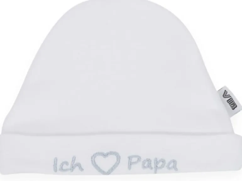 Very Important Baby Mütze Ich Herz Papa Weiss