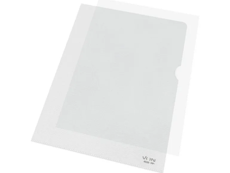 VON Sichthülle A4, genarbt, 10 Stück, Transparent