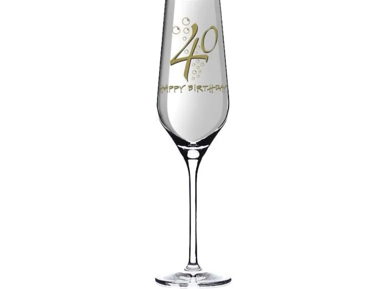 Wate Sektglas Happy Birthday "40"