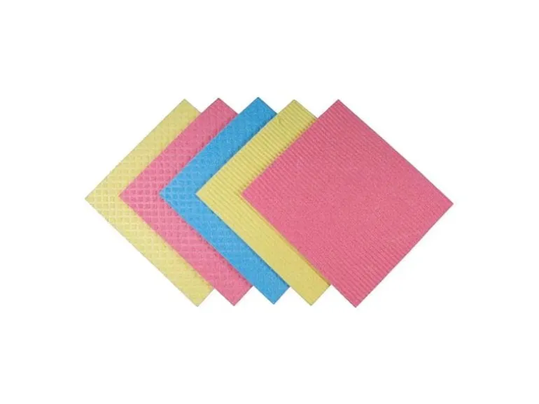 Weita Schwammtuch 5 Stück, Blau/Gelb/Rosa