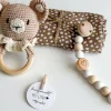 Welcomebabybox Baby-Geschenkset Miko Body & Rasselbär