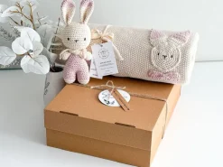 Welcomebabybox Geschenkset Lale – Decke & Hase