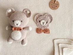 Welcomebabybox Geschenkset Milu – Decke & Bär