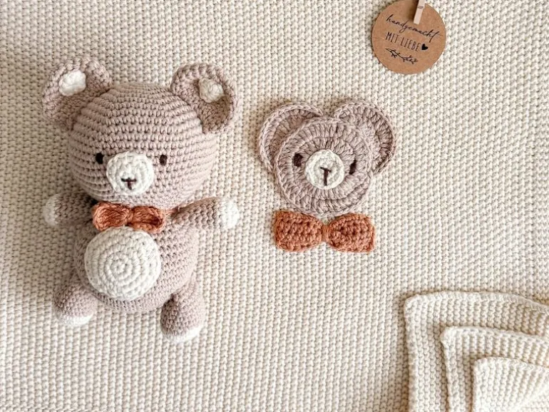 Welcomebabybox Geschenkset Milu – Decke & Bär
