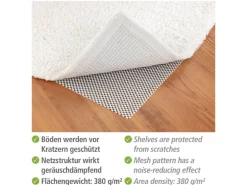 Wenko Anti-Rutsch-Matte Grau 150 cm x 50 cm
