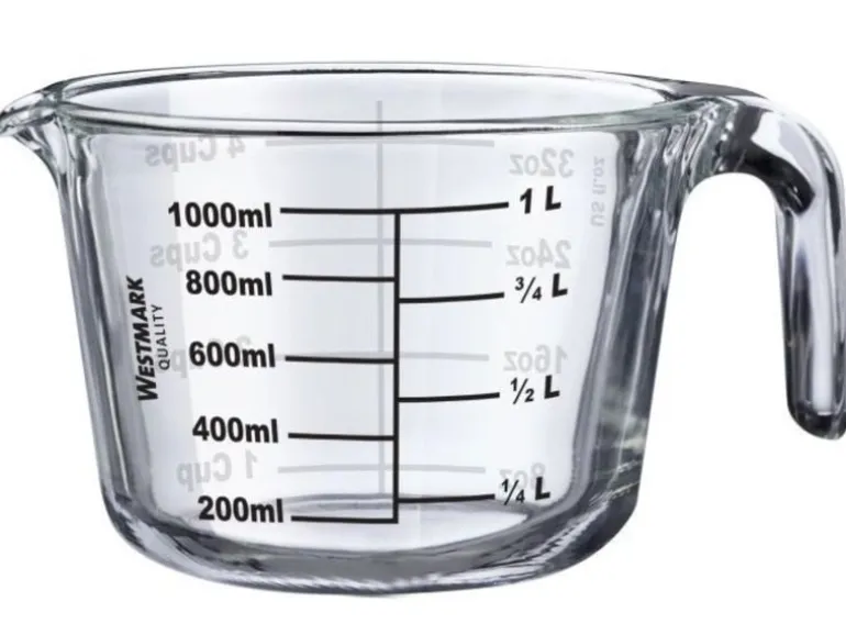 Westmark Messbecher Messkanne, Borosilikatglas, 1 l