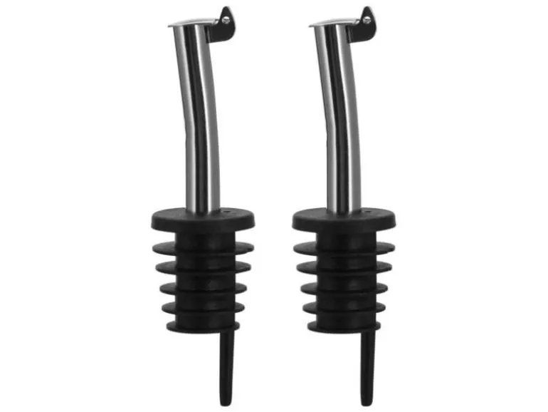 Westmark Weinausgiesser Inox Eco-Pour 2-er Set, Schwarz