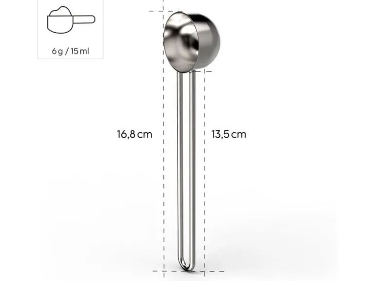 Xavax Messlöffel Edelstahl, Silber