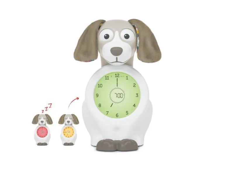 ZaZu Wecker Schlaftrainer Hund Davy taupe