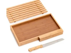 Zeller Present Brotschneidebrett 39.5 x 23.5 x 4 cm, Bambus