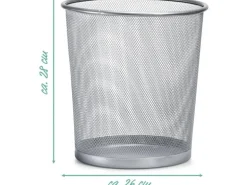 Zeller Present Papierkorb Mesh 12 l, Silber