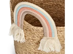 Zeller Present Spielzeugkorb Rainbow Natur Seegras 30 x 30 cm