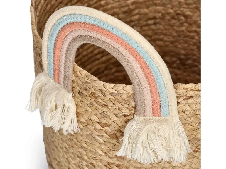 Zeller Present Spielzeugkorb Rainbow Natur Seegras 30 x 30 cm