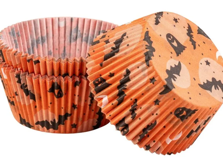 Zenker Muffin-Backform Happy Halloween 50 Stück, Orange